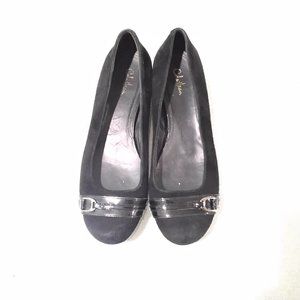 Woman Black Suede Cole Haan Ballet Flats Niki Air Sole 11 Shelf/Rack Pulls